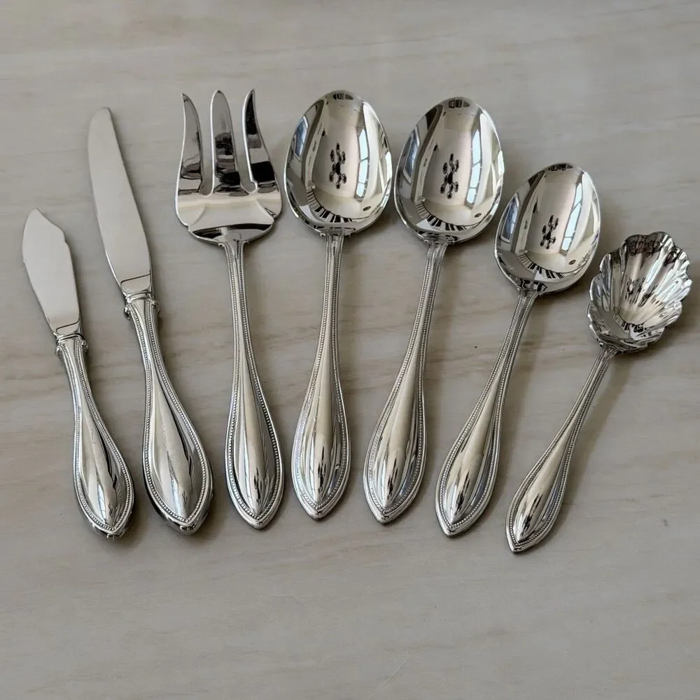 7pc Oneida Arbor-American Harmony Hostess Serving Set Stainless Glossy